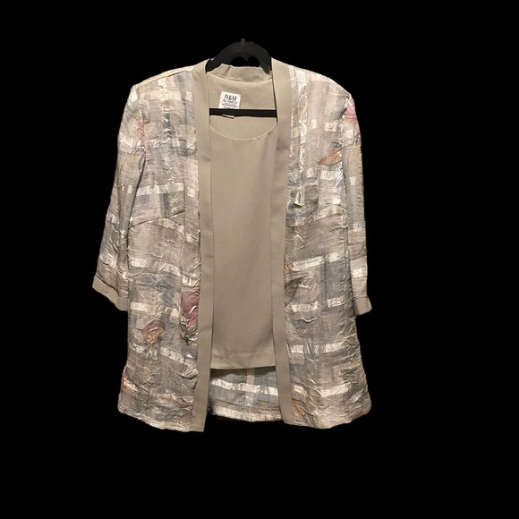R&M Richards Woman’s Jacket/Tank Combo.  Size 16W - Picture 1 of 4